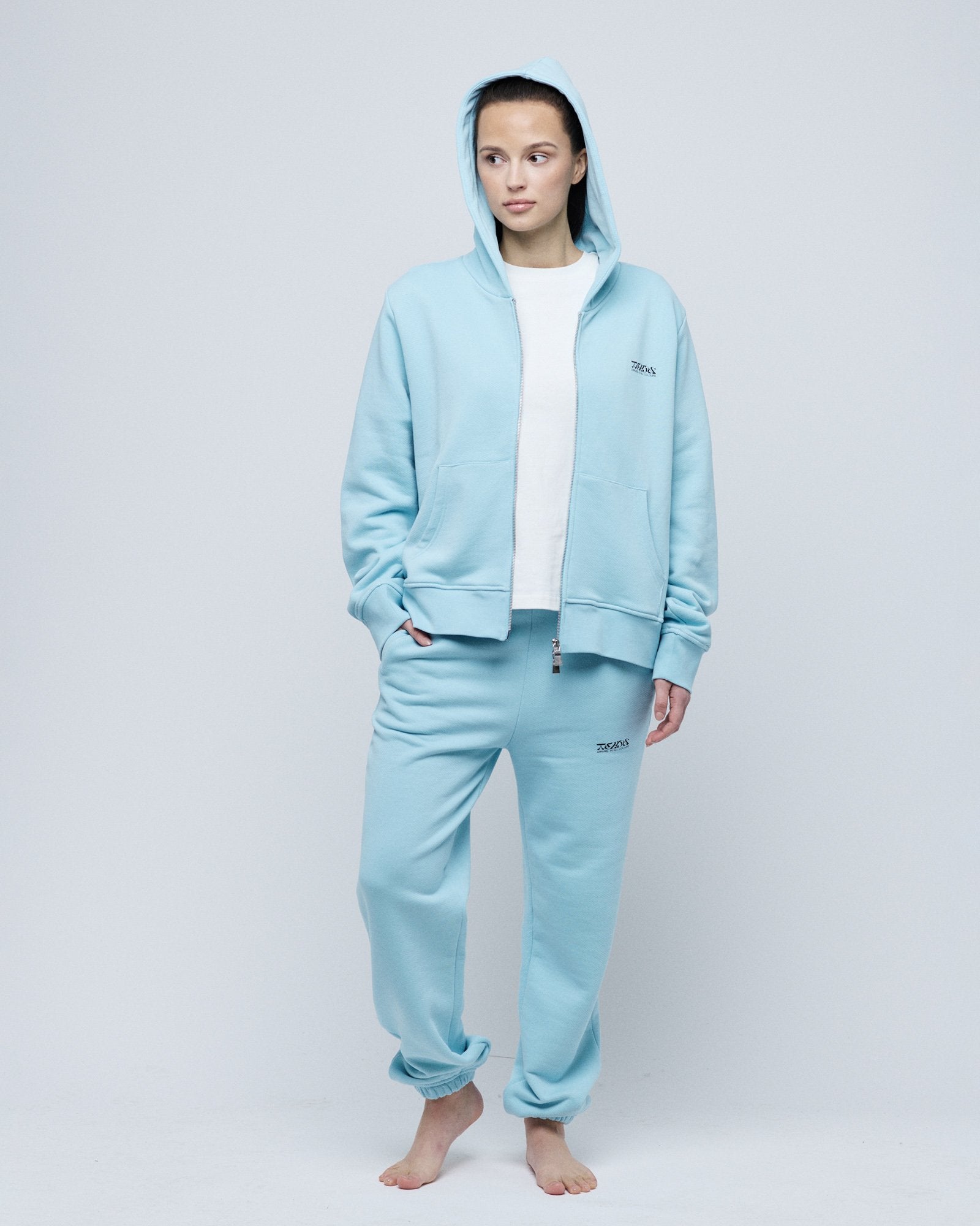 Zip Hoodie Aqua-TEKIN APPAREL