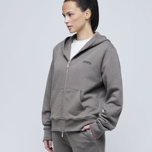 Zip Hoodie Charcoal-TEKIN APPAREL
