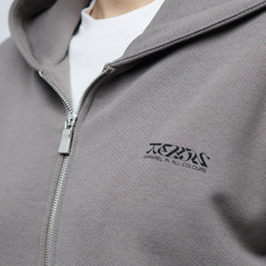 Zip Hoodie Charcoal-TEKIN APPAREL