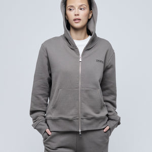 Zip Hoodie Charcoal-TEKIN APPAREL