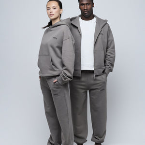 Zip Hoodie Charcoal-TEKIN APPAREL