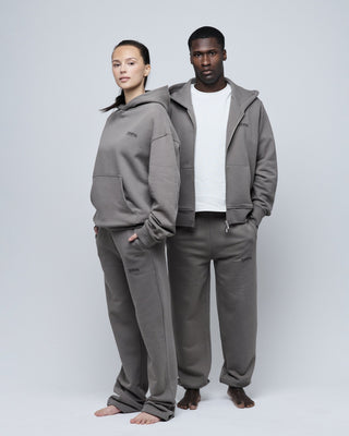 Zip Hoodie Charcoal-TEKIN APPAREL